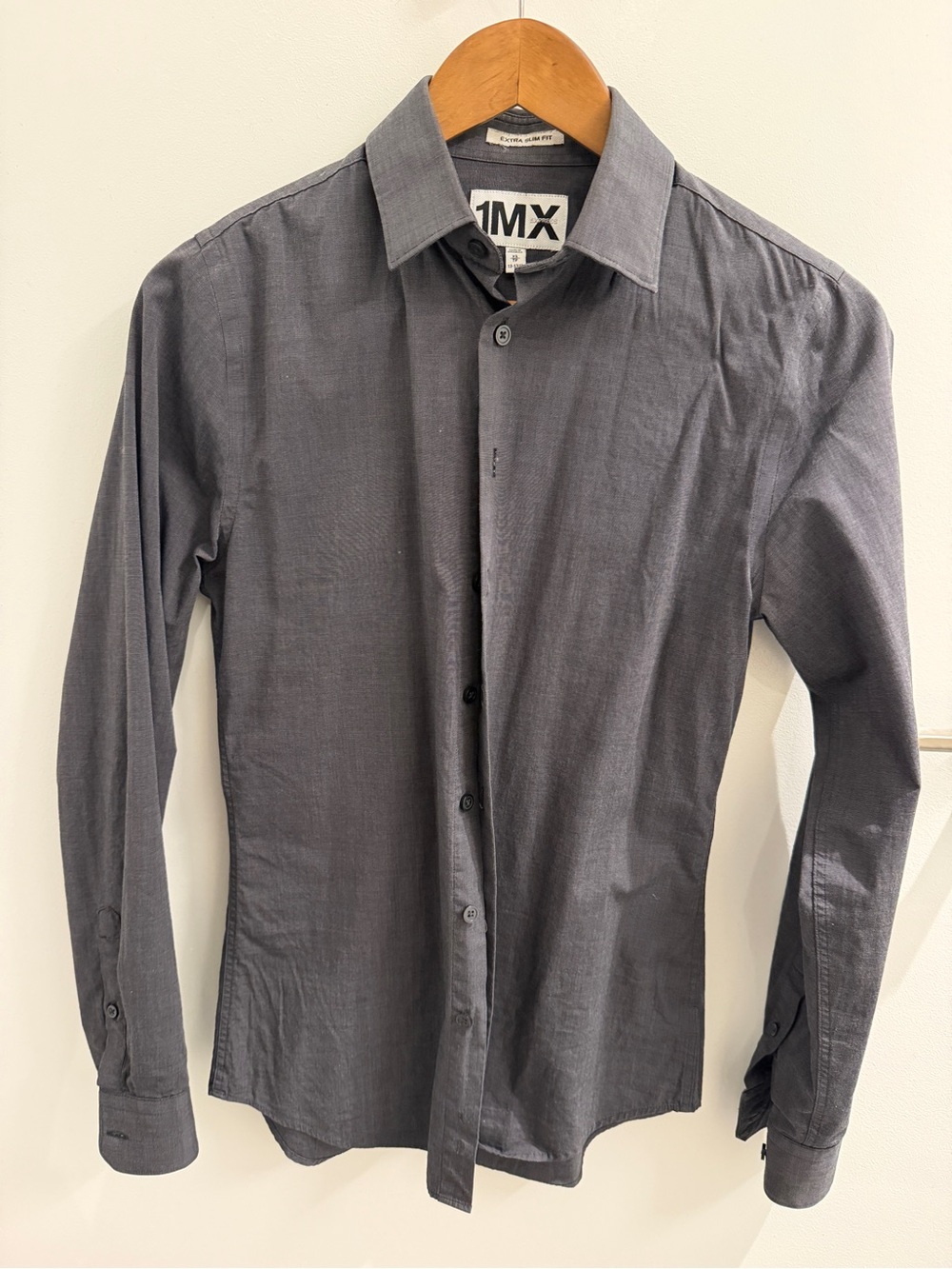 Express Men's Charcoal Gray Dress Shirt